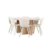 Strada, Lilja Oval matgrupp Beige, Vitpigmenterad, ⌀120
