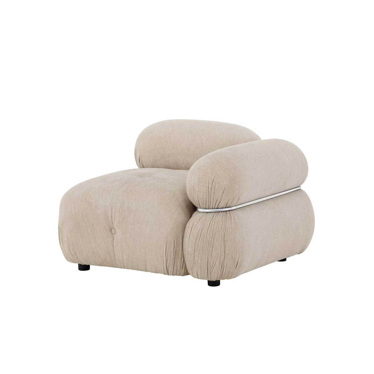 Mika Soffmodul Beige, Vänster Hörndel, Silver