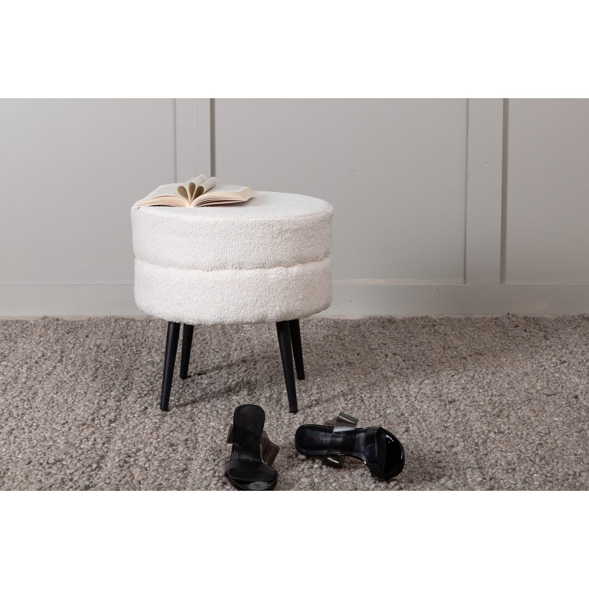 Pot Puff Svart, Polyester teddy