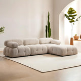 Vienna Beige L1-O1-1R-PUF (288 x 95 x 75 cm) Hörnsoffa Creme