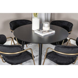 Plaza, Arrow Rund matgrupp Svart,Guld, Svart, ⌀100