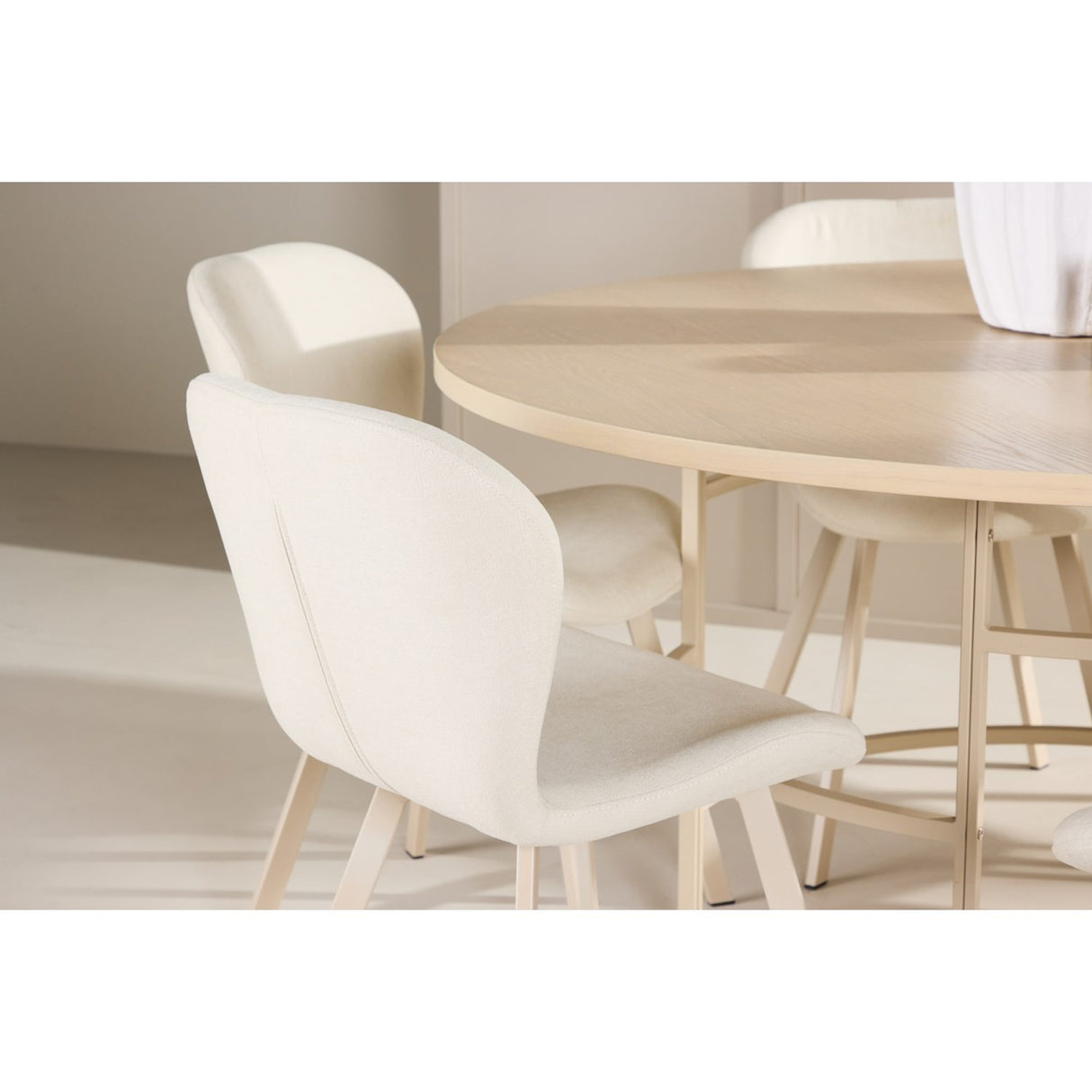 Copenhagen, Lilja Rund matgrupp Beige, Beige,Vitpigmenterad, ⌀140