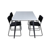 Jimmy, Kenth Rektangulär matgrupp Svart, Svart,Vitt, 150 x 90