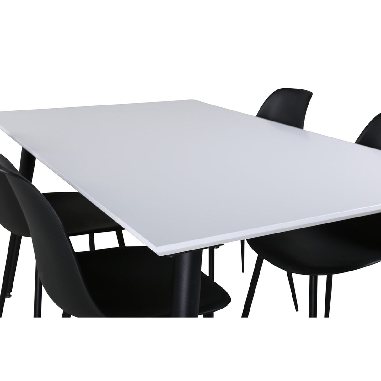 Jimmy, Polar Rektangulär matgrupp Svart, Svart, vit, 150 x 90