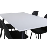 Jimmy, Polar Rektangulär matgrupp Svart, Svart, vit, 150 x 90