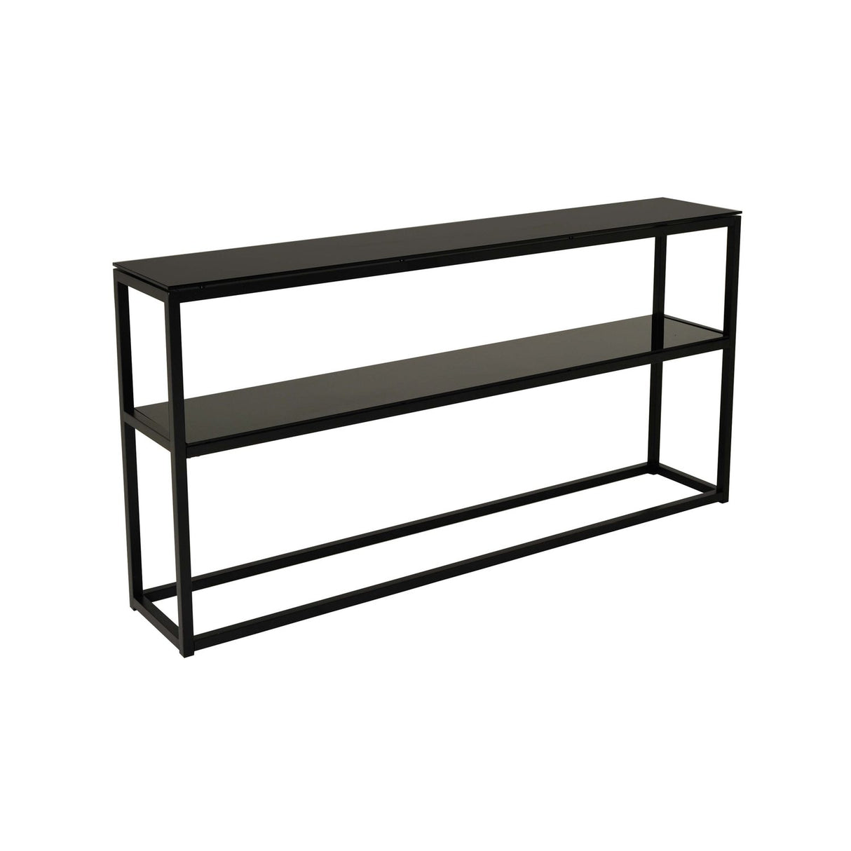 Pierre Svart Glas/Svart Ram Konsollbord