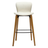 Paragon Barstol Bone White bouclé, Oak