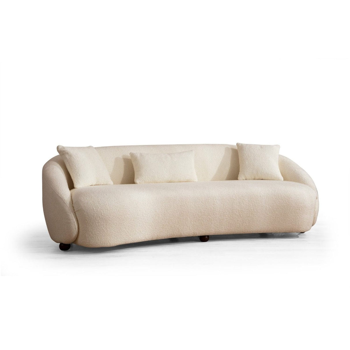 Siena Cream Bouclette (230 x 75 x 94 cm) Cream 3-sitssoffa