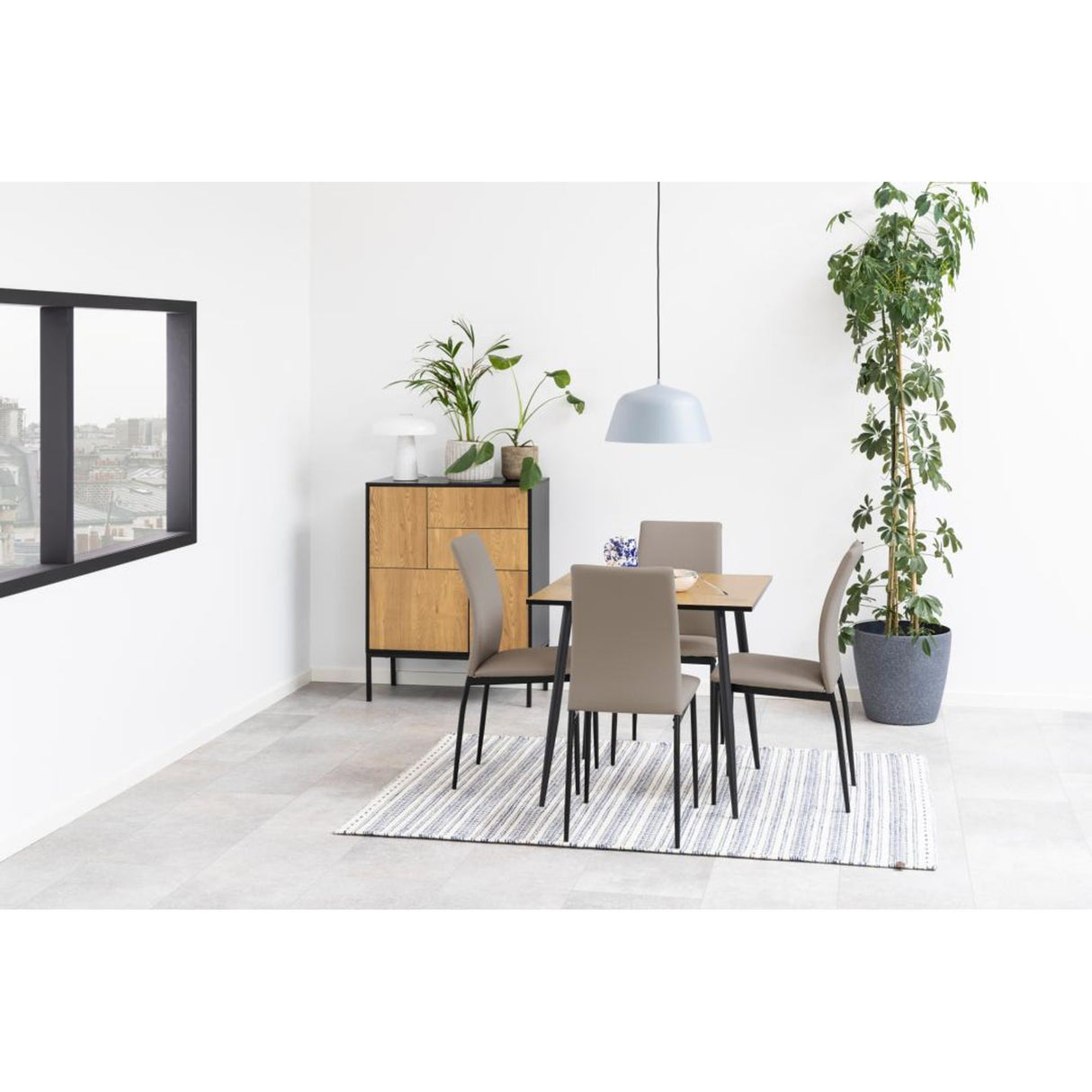 Demina Matstol PU Taupe