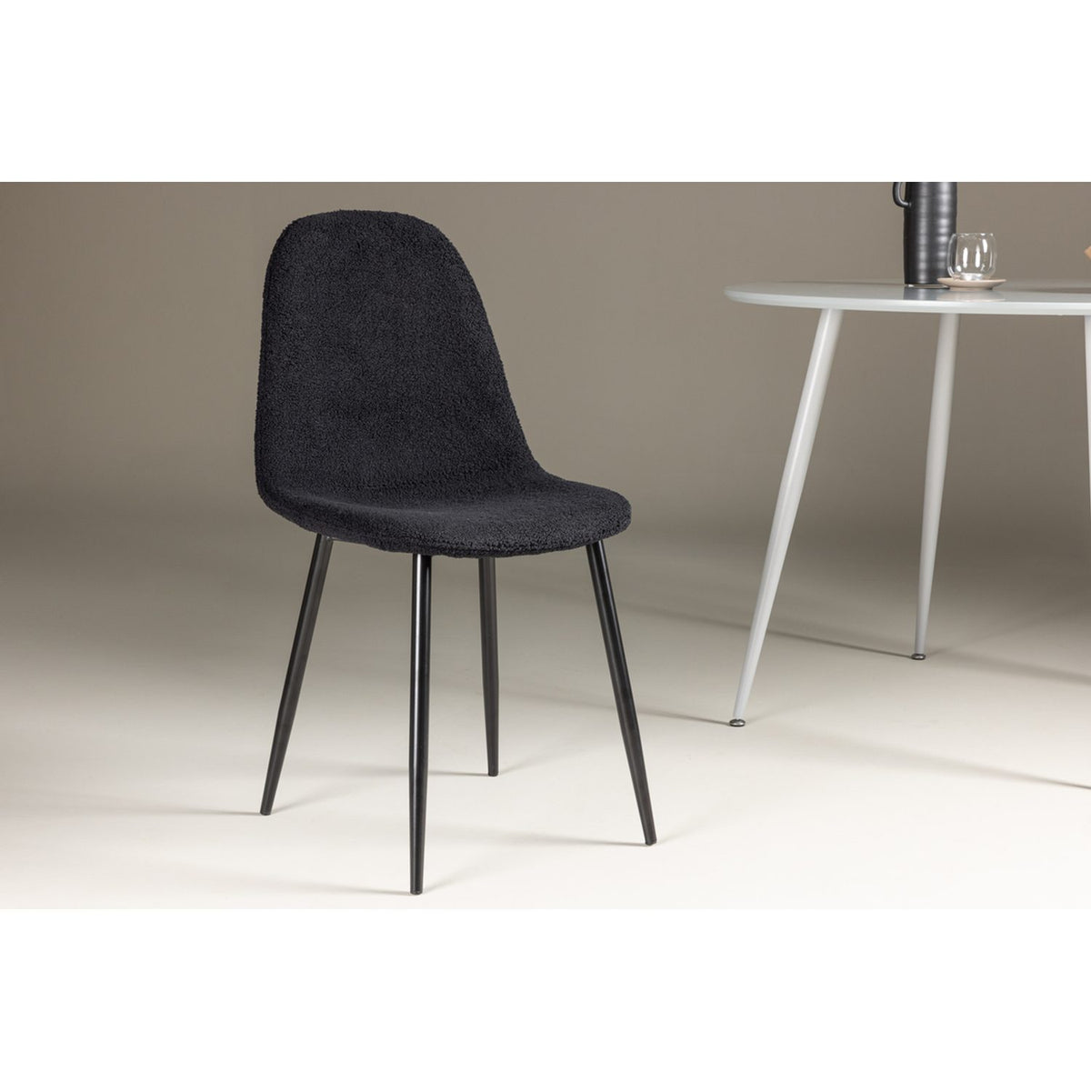 Polar Matstol Svart, Polyester teddy, 53 x 88 x 46