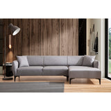 Gaborone (270-140 x 95 x 67 cm) Hörnsoffa Grå, Höger