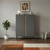 Lucile (90 x 120,4 x 40,5 cm) Sideboard Antracit naturlig ek svart
