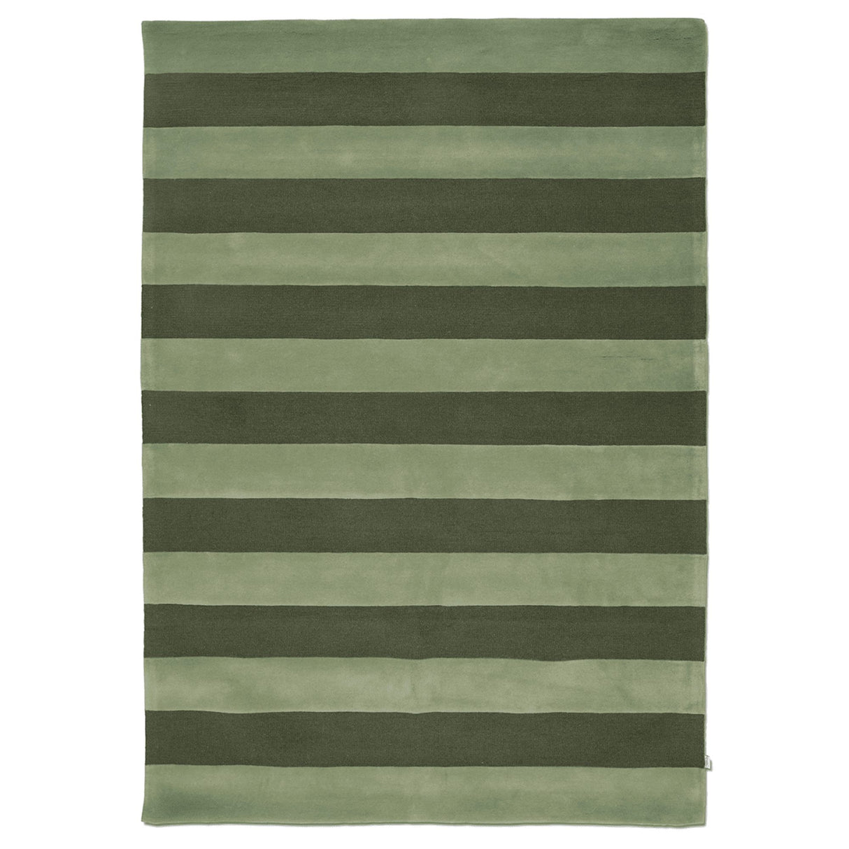 Stripe Boucle Matta Grön