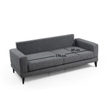 Nordic 3-sits (210 x 90 x 85 cm) Mörkgrå 3-sitssoffbädd