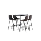 Rax, Alexi Rektangulär matgrupp Svart,Brun, Svart, 120 x 60