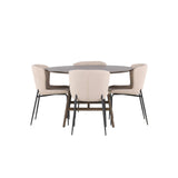 Kaseidon, Modesto Rund matgrupp Beige, svart, Mörkbrun, ⌀100