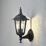 Firenze E27 Liten Vägglampa Ute Upp, Svart