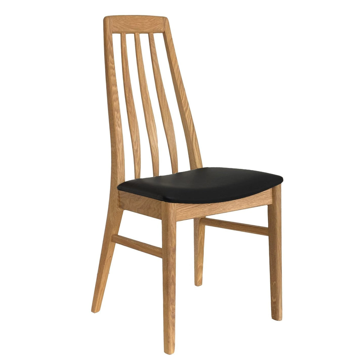 Eva Matstol Oljad Ek/Svart Läder