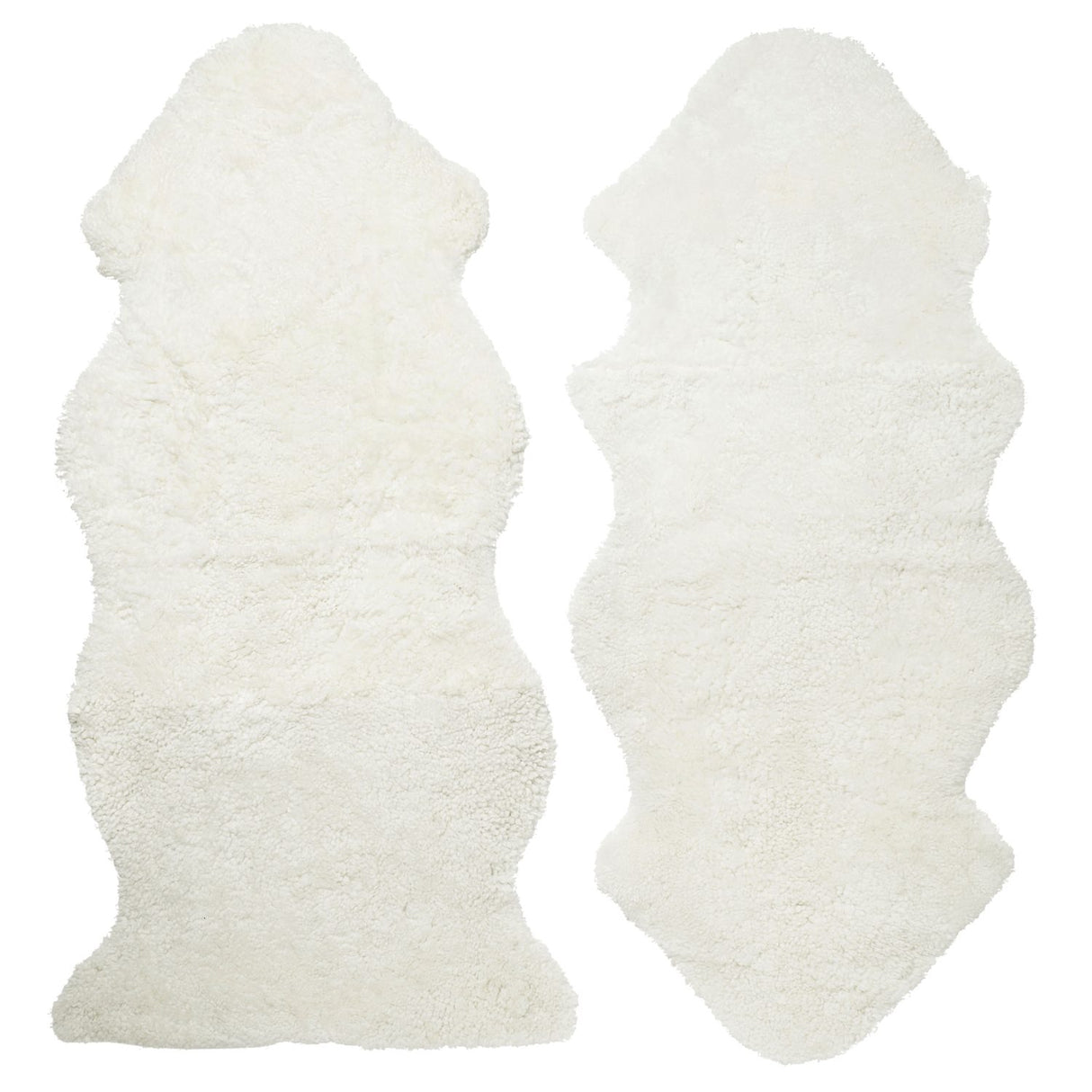 Curly 1.5 Fårskinn Fäll White