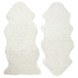 Curly 1.5 Fårskinn Fäll White