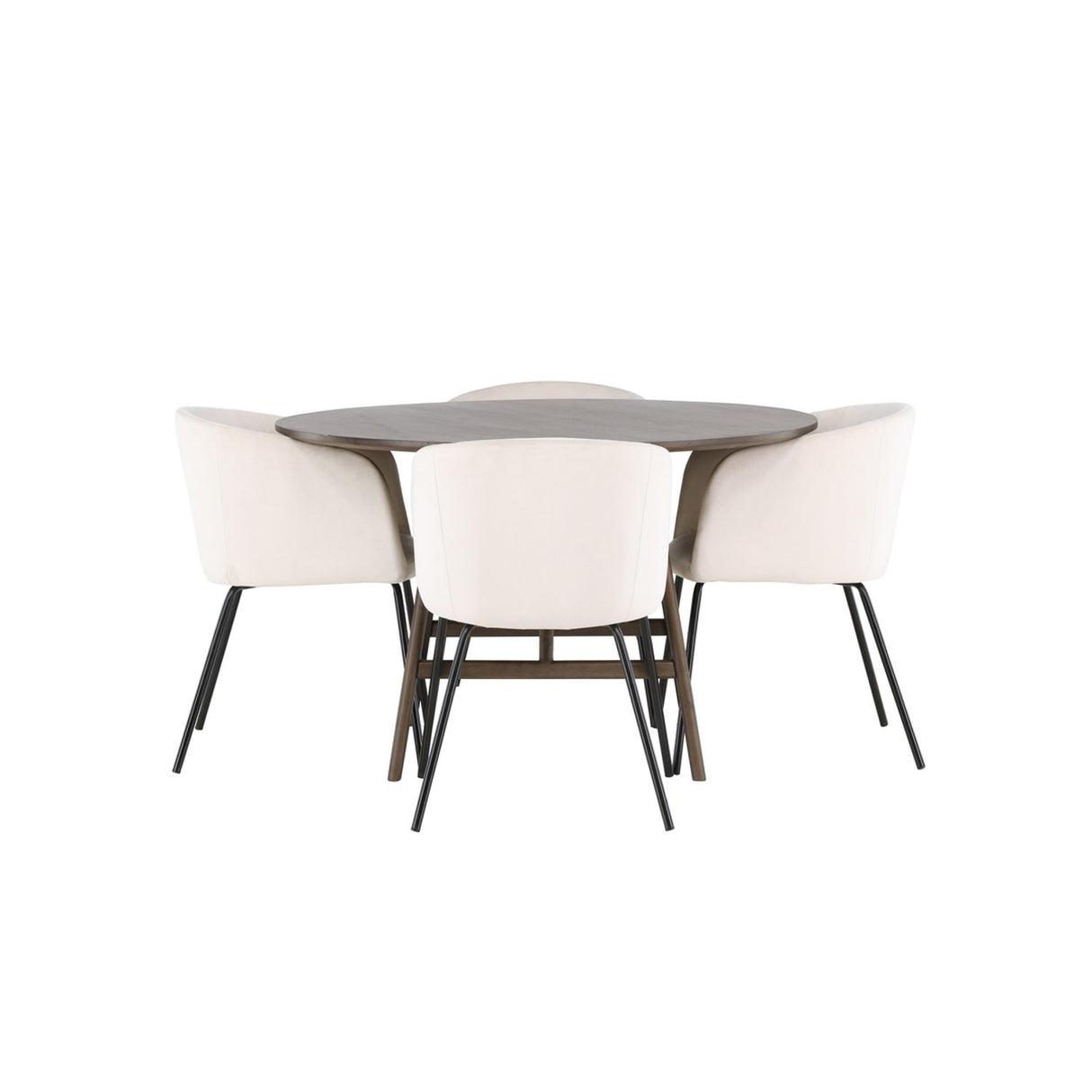 Kaseidon, Berit Rund matgrupp Beige, svart, Mörkbrun, ⌀100