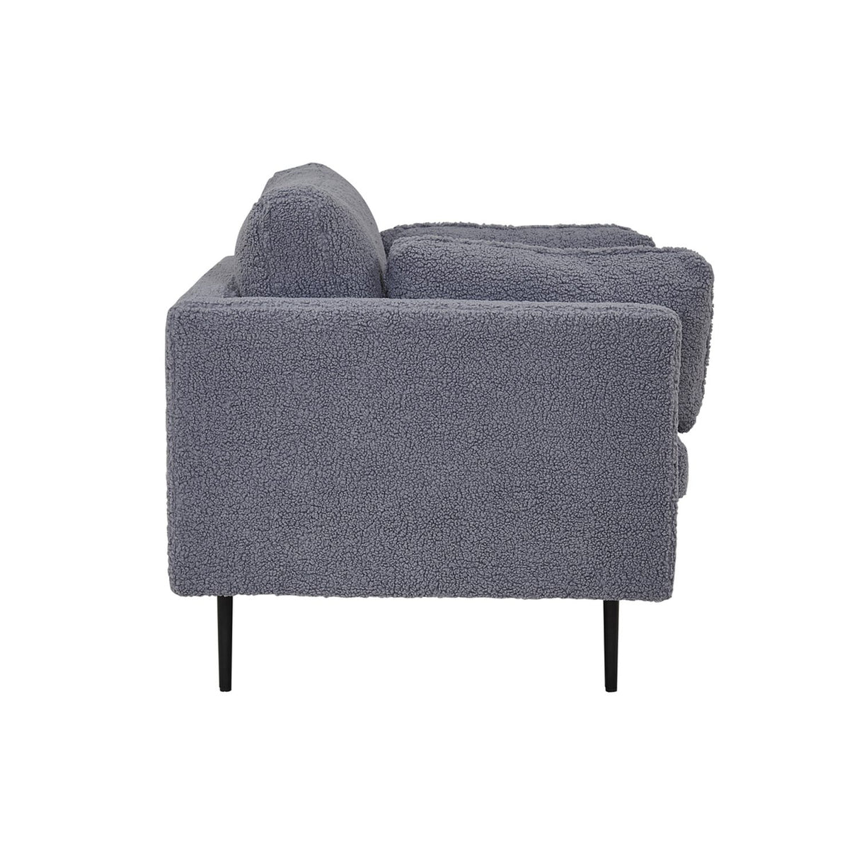 Boom Fåtölj Mörkgrå, Polyester teddy