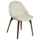 Arch Stol Bone White, Walnut