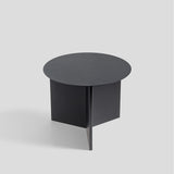 Slit runt Ø45 × H35,5 cm Sidobord Black – pulverlackerat stål