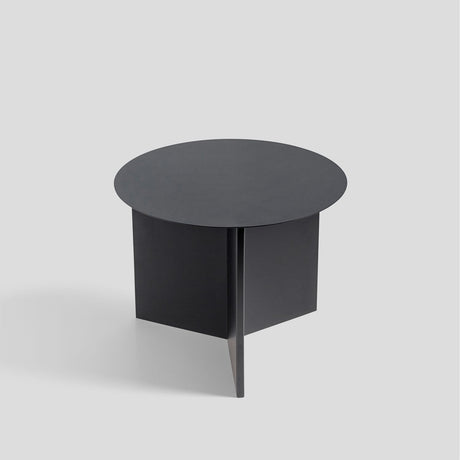 Slit runt Ø45 × H35,5 cm Sidobord Black – pulverlackerat stål