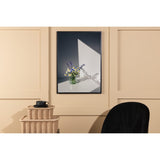 Blommor Poster Vit, 40 x 30