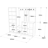 Zelino (187,2 x 180 x 37,5 cm) Hallstativ Atlantisk furu Vit