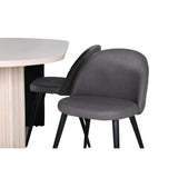 Bianca, Velvet Oval matgrupp Svart,Grå, Svart,Natur, 200 x 90
