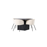 Matilda, Berit Rund matgrupp Beige,Svart, Svart, ⌀130