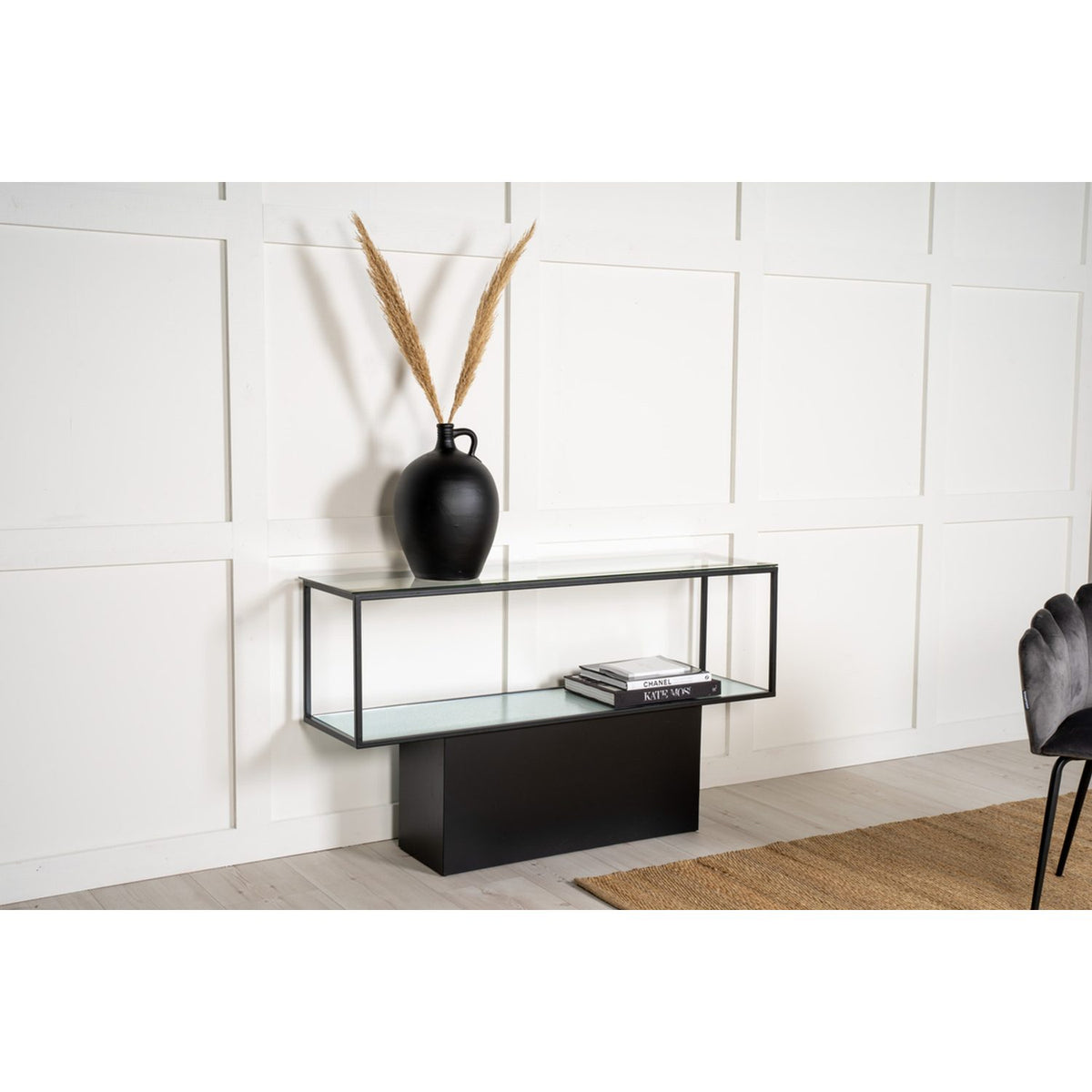 Maglehem Sidobord Svart, 74 x 130 x 35