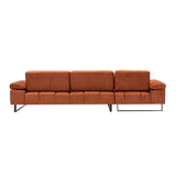 Windhoek Small (178 x 100 x 155 cm) Orange Hörnsoffa Vänster