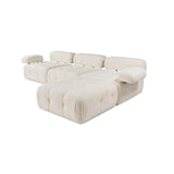 Tallinn 3-sits med puff (300-200 x 100 x 80 cm) Hörnsoffa Creme