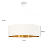 Reykjavik (H 70 cm) Cream Gold Ljuskrona