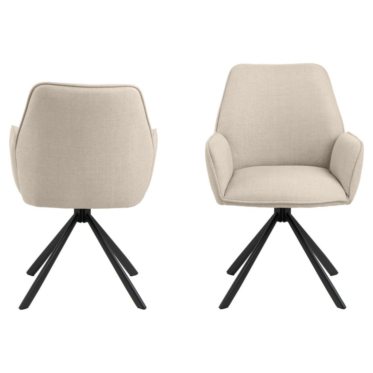 Bayonne Matstol med Armstöd Basel tyg Beige