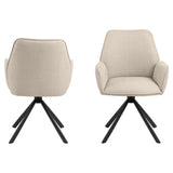 Bayonne Matstol med Armstöd Basel tyg Beige