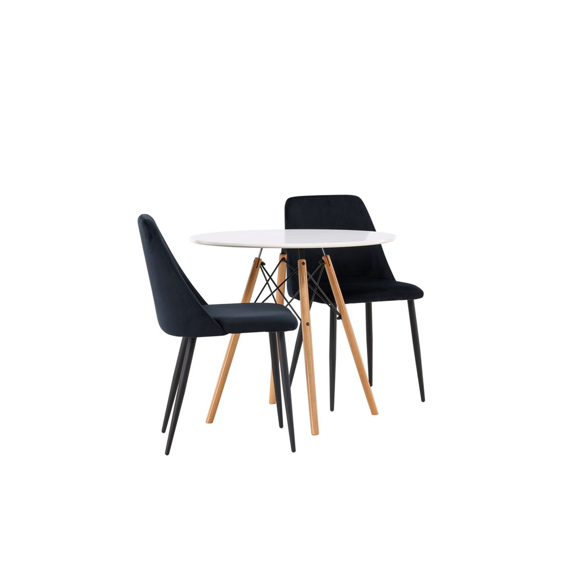 Danburi, Night Rund matgrupp Svart, Vit, ⌀60
