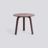 Bella Ø45 × H39 cm Soffbord Dark bordeaux – ek med vattenbaserad lack