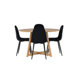Yakidon, Polar Rund matgrupp Svart, Brun, ⌀120