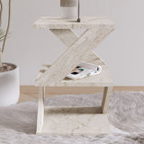Albeni (29,6 x 54,2 x 29,6 cm) Travertin Sidobord