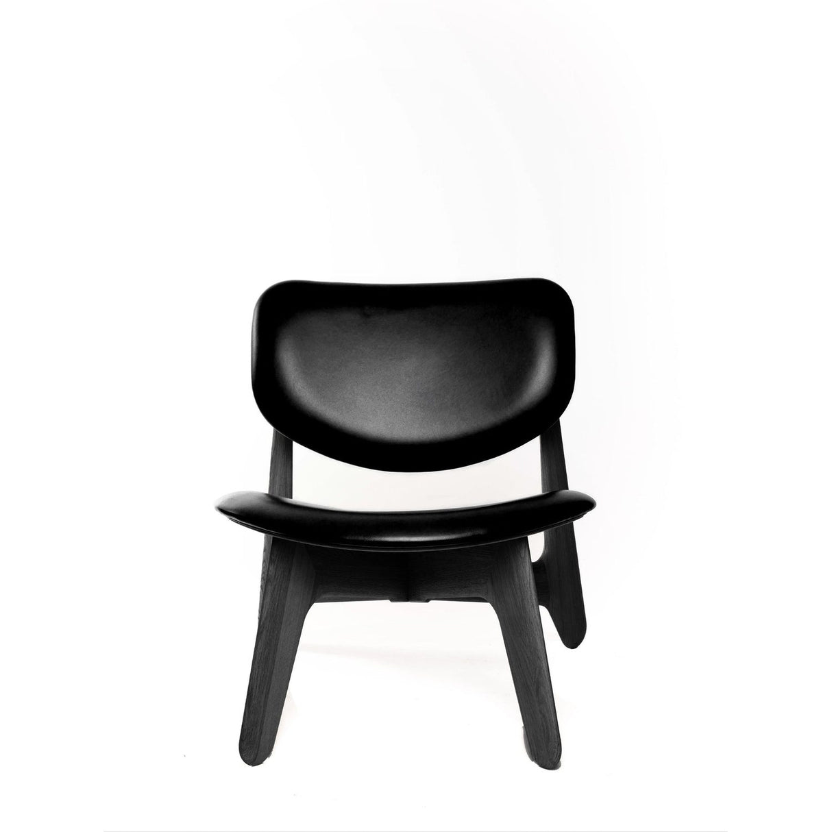 Slab Loungefåtölj Black Leather Black