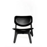 Slab Loungefåtölj Black Leather Black