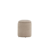 Limpen Puff Beige, Polyesterlinne