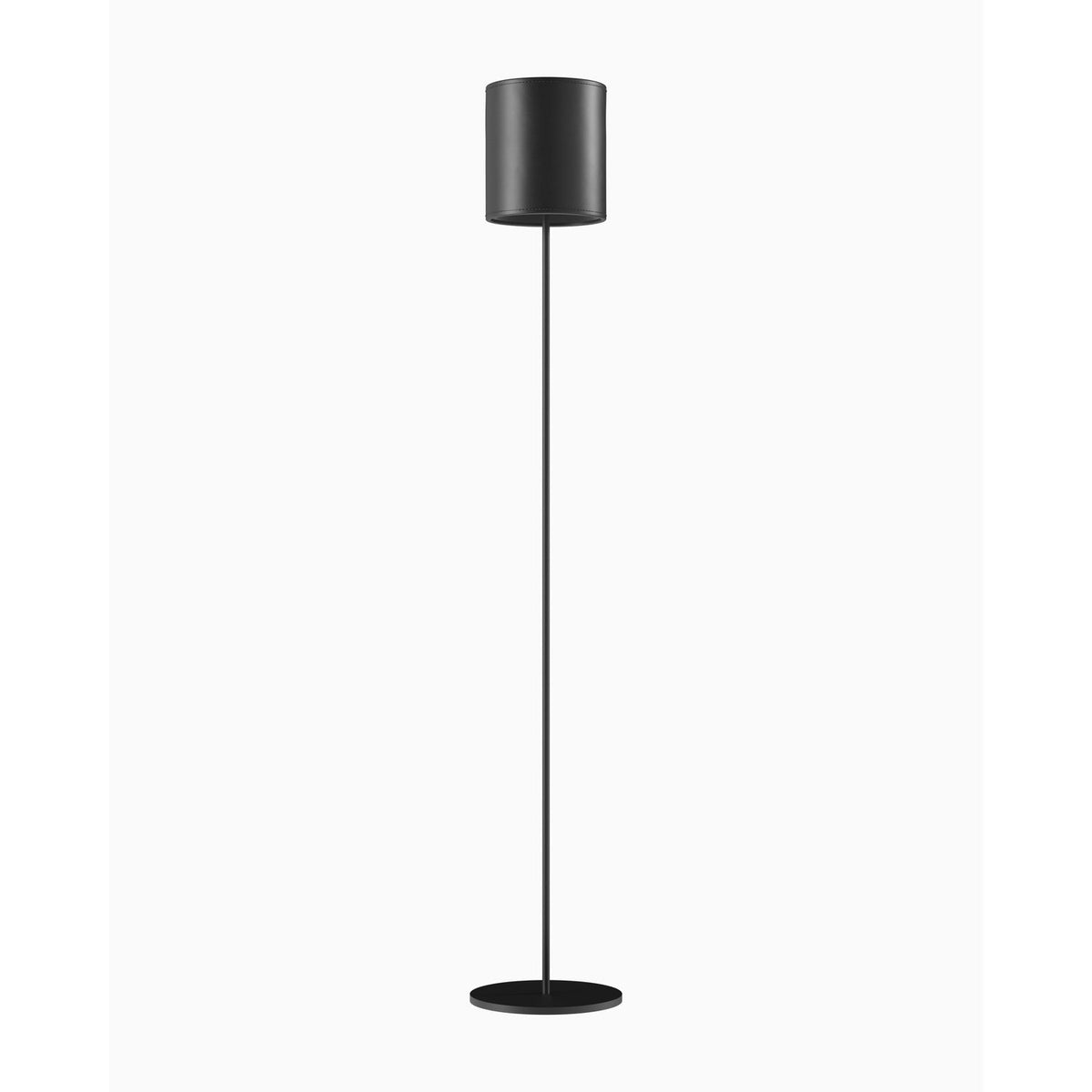 Cylinder 20 cm Golvlampa Svart