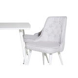 Polar, Velvet Deluxe Rektangulär matgrupp Vit, Vit, 120 x 75