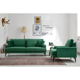 Tbilisi 3-sits (205 x 90 x 88 cm) 3-sitssoffa Grön