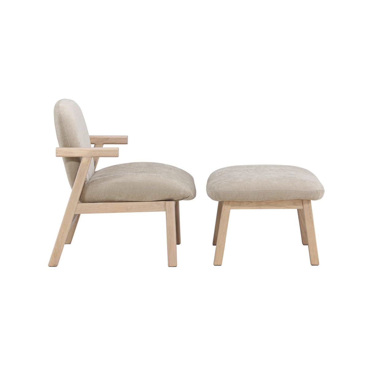 Rile Fåtölj Beige, Fåtölj + Ottoman